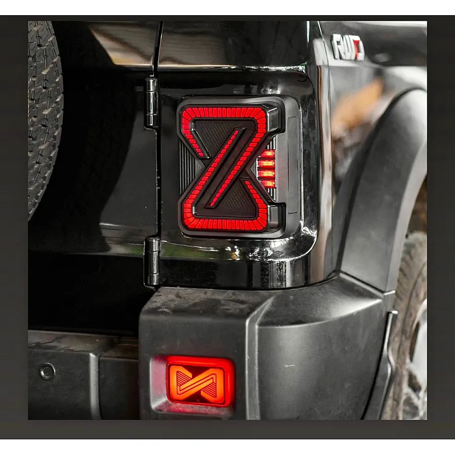 Carhatke Infinity Design Tail Lights for Mahindra Thar Roxx 2024 Onwards - Cut Design