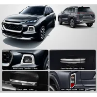 GFX Maruti Suzuki Grand Vitara 2022 Onwards Exterior Combo Chrome Show Kit - Set 15 Pcs.