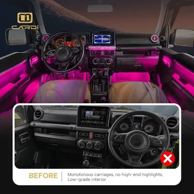 Cardi K4 Maruti Suzuki Jimny 2023 Onwards OEM Type Ambient Atmosphere Interior LED Lights - 7 Pieces Cardi K4 Maruti Suzuki Jimny 2023 Onwards OEM Type Ambient Atmosphere Interior LED Lights - 7 Pieces