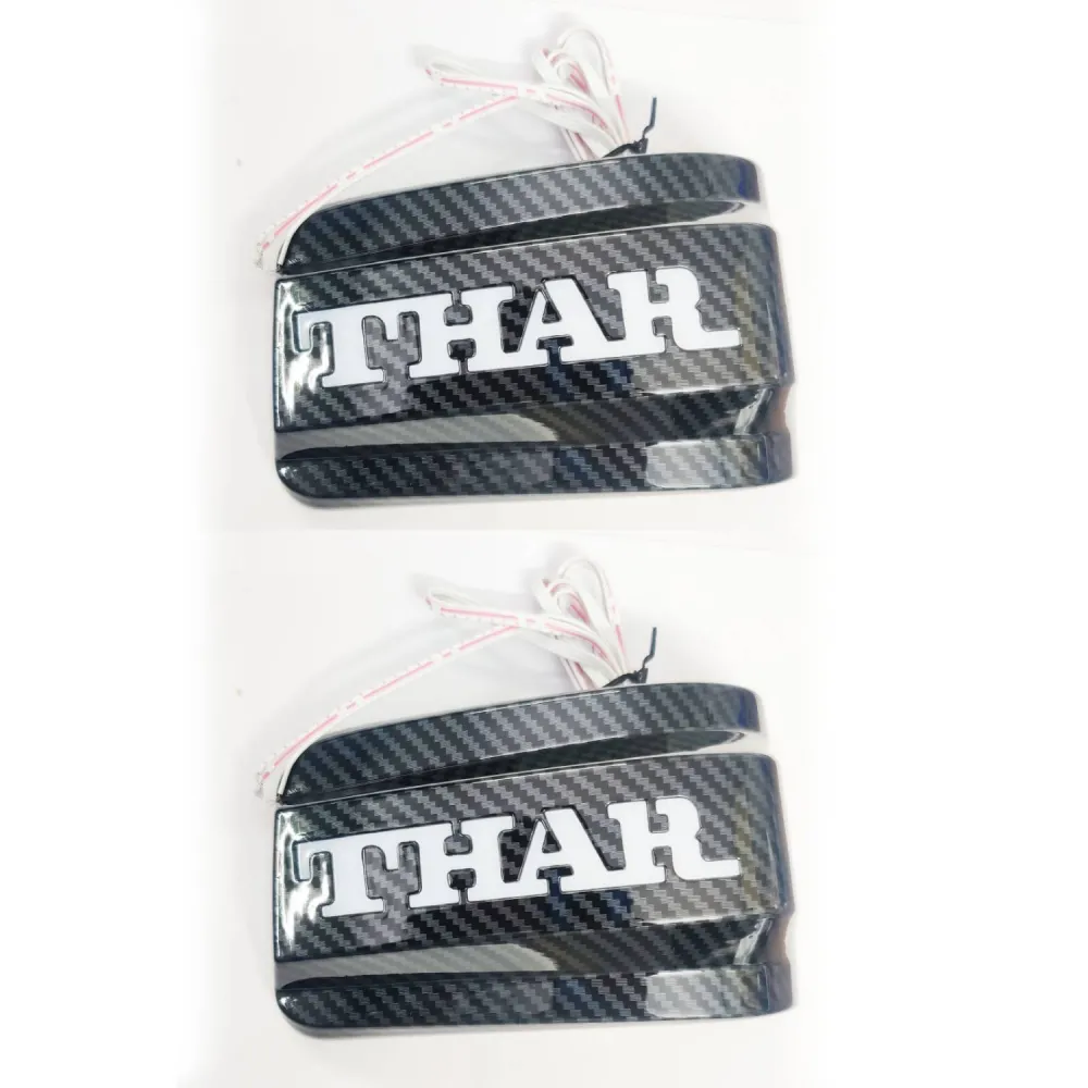 Cnleague Mirror Indicator Lights for Mahindra Thar & Roxx - Carbon Fiber