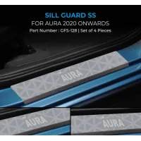Galio Stainless Steel Door Sill Guards for Hyundai Aura 2020 Onwards