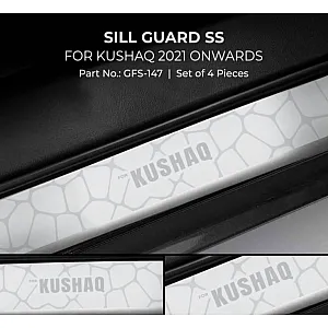 Galio Stainless Steel Door Sill Guards for Skoda Kushaq 2021 Onwards