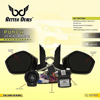Better Deals OEM Mirror Replacement For Tata Punch 2021 Onwards