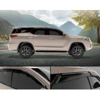 GFX Toyota Fortuner 2016 Onwards Wind Rain Door Visor Silver Line - 4 Pieces