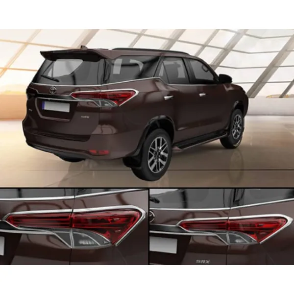 GFX Toyota New Fortuner 2016 Onwards Tail Lamp Chrome Garnish - 4 Pieces. GFX Toyota New Fortuner 2016 Onwards Tail Lamp Chrome Garnish - 4 Pieces.