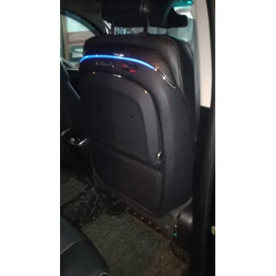 Ctrack Premium Rear Seat Organiser With Foldable Food, Wireless Charging And Ambient Lighting  -  Set Of 2