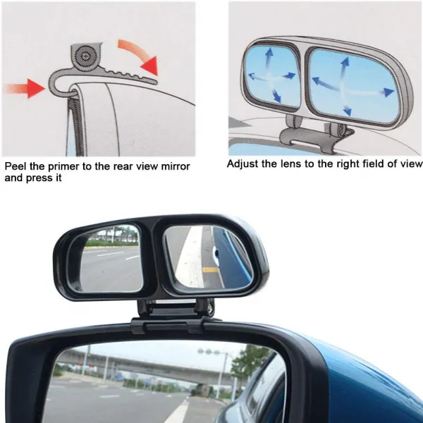 3R Wide Angle Side Rear View Blind Spot Mirror For All Cars - Set Of 2 3R Wide Angle Side Rear View Blind Spot Mirror For All Cars - Set Of 2