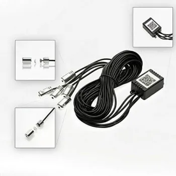 Multicolor Car Atmosphere Ambient Wireless Bluetooth Lighting Kit With Remote