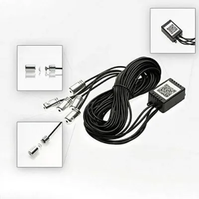 Multicolor Car Atmosphere Ambient Wireless Bluetooth Lighting Kit With Remote