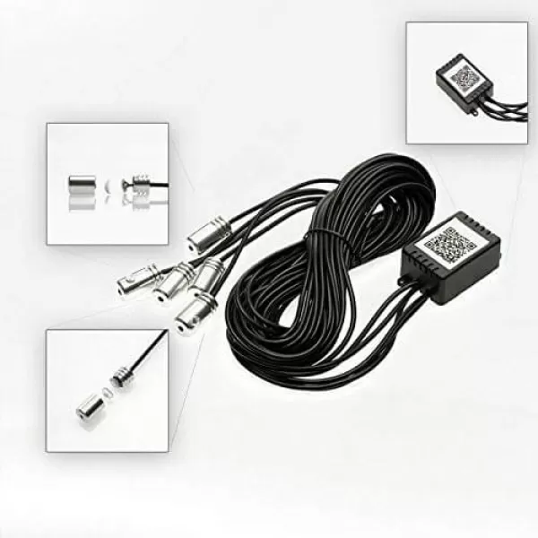 Multicolor Car Atmosphere Ambient Wireless Bluetooth Lighting Kit With Remote