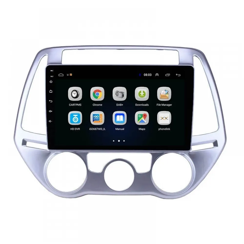 9 Inch Android Car Stereo for Hyundai i20 2008-2012 Auto A/C | 4GB RAM 64GB | Wireless CarPlay & Android Auto | 8 Core Processor| DSP | 360 Camera & 4G Option