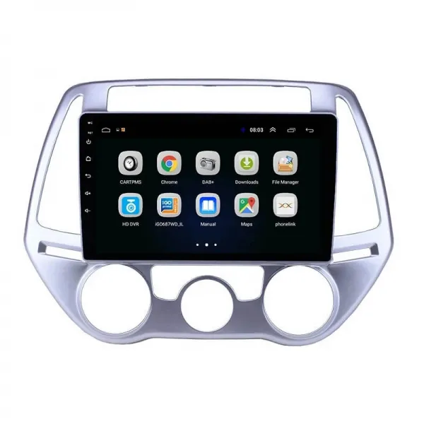 Hyundai i20 2008-2012 Auto A/C 9 Inches HD Touch Screen Smart Android Stereo (2GB, 16GB) with Stereo Frame By Carhatke Hyundai i20 2008-2012 Auto A/C 9 Inches HD Touch Screen Smart Android Stereo (2GB, 16GB) with Stereo Frame By Carhatke