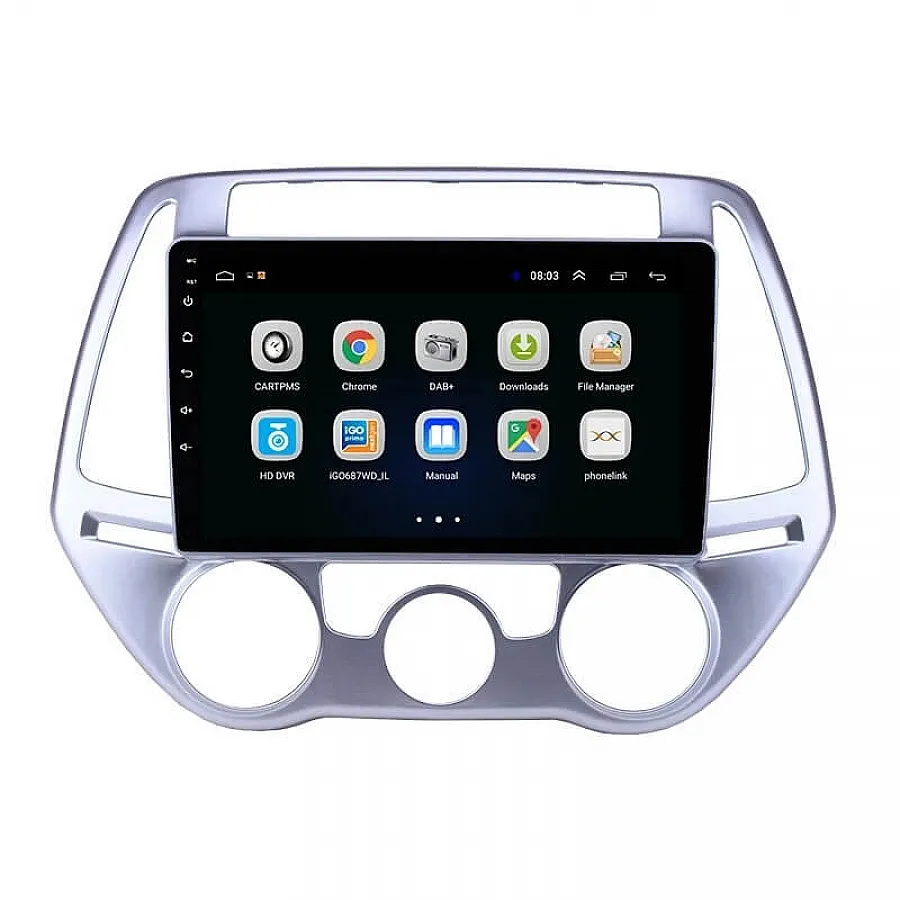 9 Inch Android Car Stereo for Hyundai i20 2008-2012 Auto A/C | 4GB RAM 64GB | Wireless CarPlay & Android Auto | 8 Core Processor| DSP | 360 Camera & 4G Option