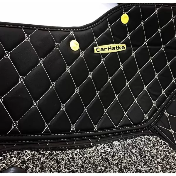 Ford New Endeavour Premium Diamond Pattern 7D Car Floor Mats (Set of 4, Black and Beige) Ford New Endeavour Premium Diamond Pattern 7D Car Floor Mats (Set of 4, Black and Beige)