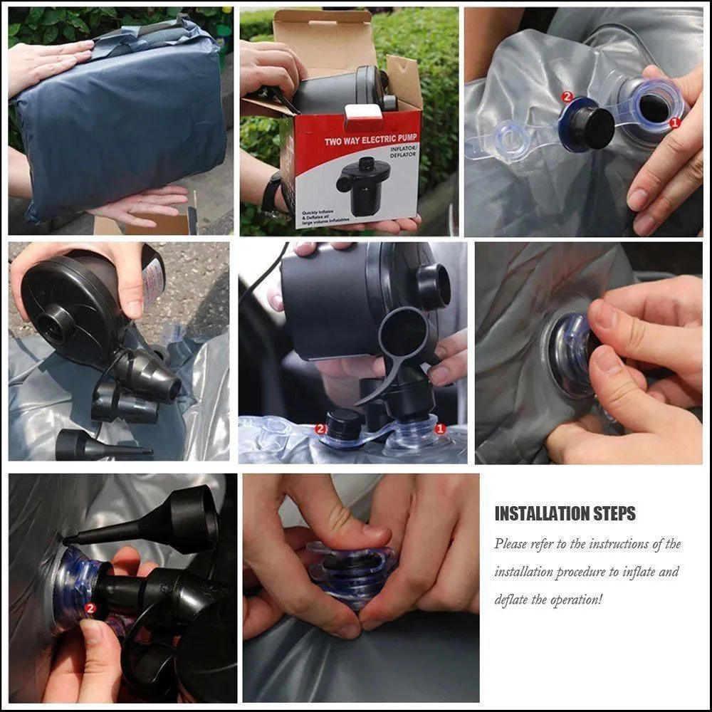  Inflatable Car Bed Mattress with Pump and 2 Air Pillows