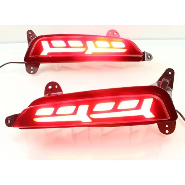 Hyundai Creta 2015-2018 LED Bumper Reflector Lights in Lamborghini Style (Set of 2Pcs.)