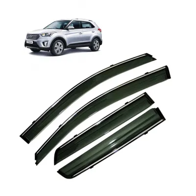 Hyundai Creta 2015-2018 Car Window Door Visor with Chrome Line (Set Of 4 Pcs.)
