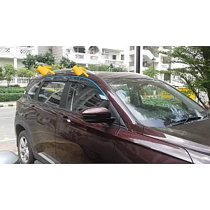 MG Hector Car Window Door Visor with Chrome Line (Set Of 4Pcs.)
