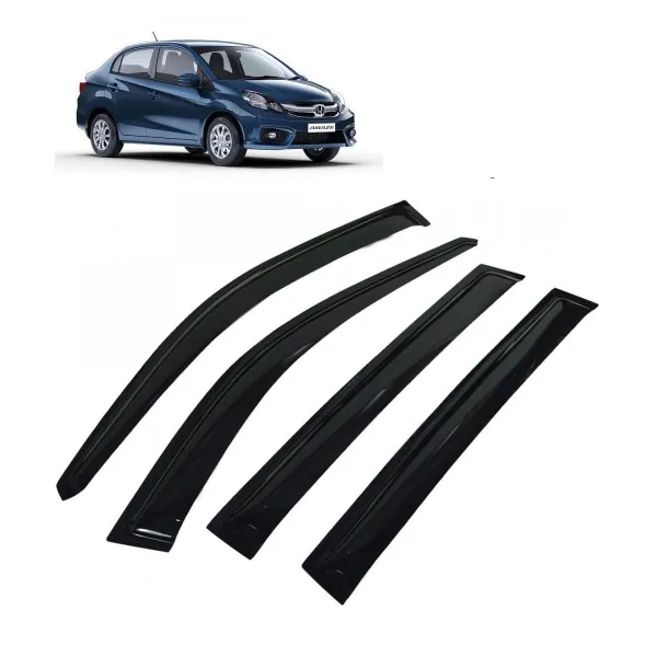 Car Window Door Visor For Honda Amaze Set Of 4 (Black) Car Window Door Visor For Honda Amaze Set Of 4 (Black)