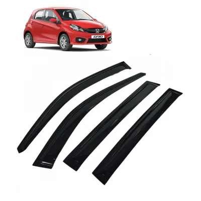 Car Window Door Visor For Honda Brio Set Of 4 (Black) Car Window Door Visor For Honda Brio Set Of 4 (Black)