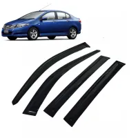 Car Window Door Visor For Honda City Ivtec 2009 Set Of 4 (Black)
