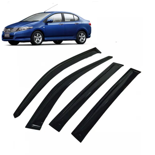 Car Window Door Visor For Honda City Ivtec 2009 Set Of 4 (Black) Car Window Door Visor For Honda City Ivtec 2009 Set Of 4 (Black)