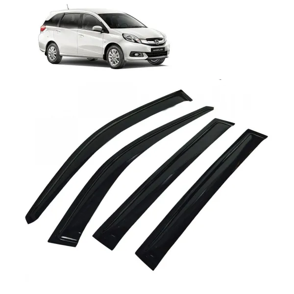 Car Window Door Visor For Honda Mobilio Set Of 6 (Black)