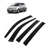 Hyundai i20 2008-2012 Car Window Door Visor Set Of 4 (Black)