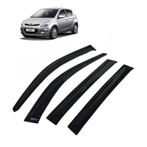 Hyundai i20 2008-2012 Car Window Door Visor Set Of 4 (Black) Hyundai i20 2008-2012 Car Window Door Visor Set Of 4 (Black)