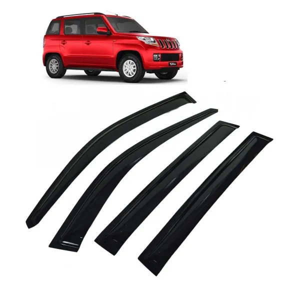 Car Window Door Visor For Mahindra TUV 300 Set Of 6 (Black) Car Window Door Visor For Mahindra TUV 300 Set Of 6 (Black)