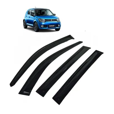 Car Window Door Visor For Maruti Nexa Ignis Set Of 4 (Black)