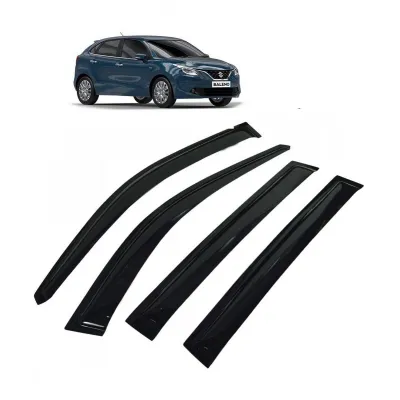 Car Window Door Visor For Maruti Suzuki Baleno New Set Of 4 (Black)