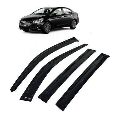 Car Window Door Visor For Maruti Suzuki Ciaz Set Of 4 (Black)