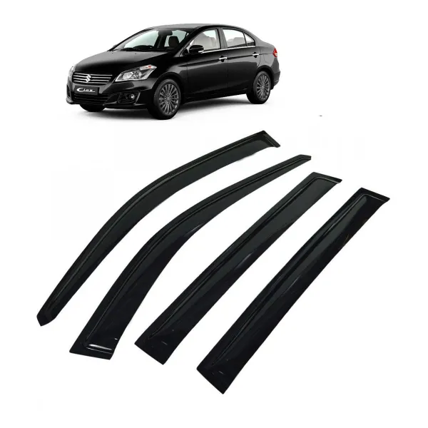 Car Window Door Visor For Maruti Suzuki Ciaz Set Of 4 (Black) Car Window Door Visor For Maruti Suzuki Ciaz Set Of 4 (Black)