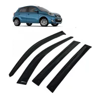 Car Window Door Visor For Nissan Micra Set Of 4 (Black)