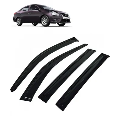 Car Window Door Visor For Nissan Sunny Set Of 4 (Black)