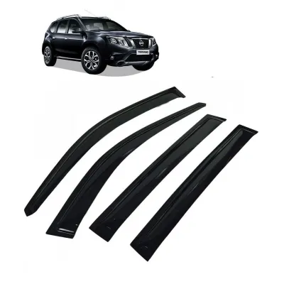 Car Window Door Visor For Nissan Terrano Set Of 6 (Black)
