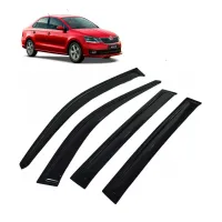 Car Window Door Visor For Skoda Rapid Set Of 4 (Black) Car Window Door Visor For Skoda Rapid Set Of 4 (Black)