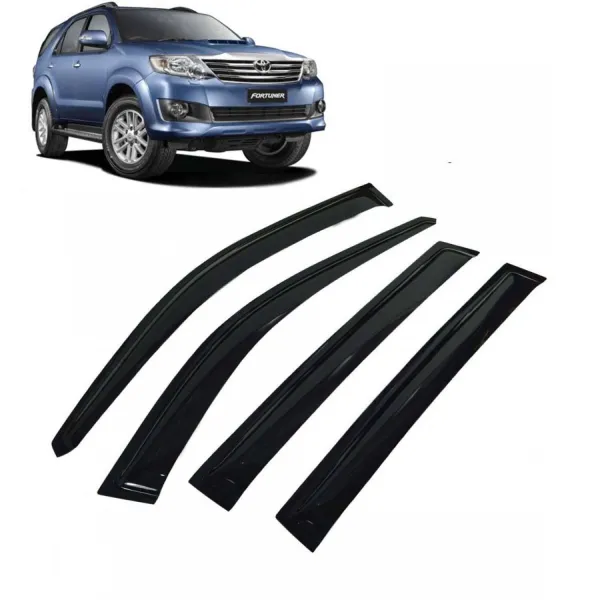 Car Window Door Visor For Toyota Fortuner Old Set Of 6 (Black) Car Window Door Visor For Toyota Fortuner Old Set Of 6 (Black)