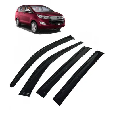 Car Window Door Visor For Toyota Innova Crysta Set Of 6 (Black)