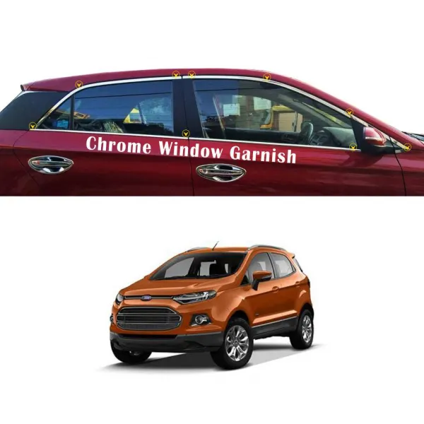 Ford Ecosport Full Window Chrome Garnish Trims Ford Ecosport Full Window Chrome Garnish Trims