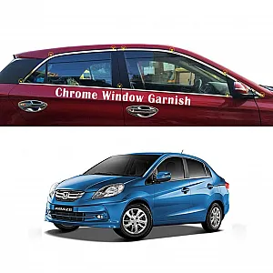 Honda Amaze Full Window Chrome Garnish Trims Honda Amaze Full Window Chrome Garnish Trims