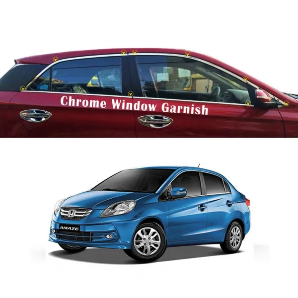 Honda Amaze Full Window Chrome Garnish Trims