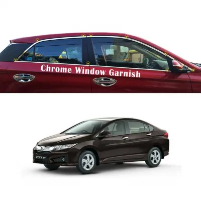 Honda City I dtech 2014 Full Window Chrome Garnish Trims Honda City I dtech 2014 Full Window Chrome Garnish Trims
