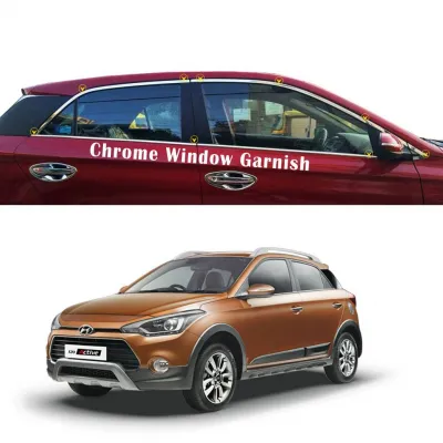 Hyundai i20 Active 2016-2020 Full Window Chrome Garnish Trims Hyundai i20 Active 2016-2020 Full Window Chrome Garnish Trims