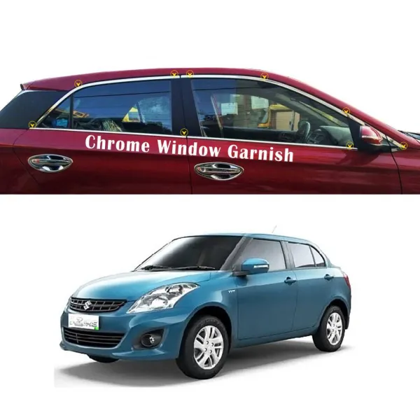 Maruti Suzuki Swift Dzire Full Window Chrome Garnish Trims