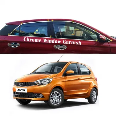 Tata Tiago Full Window Chrome Garnish Trims Tata Tiago Full Window Chrome Garnish Trims