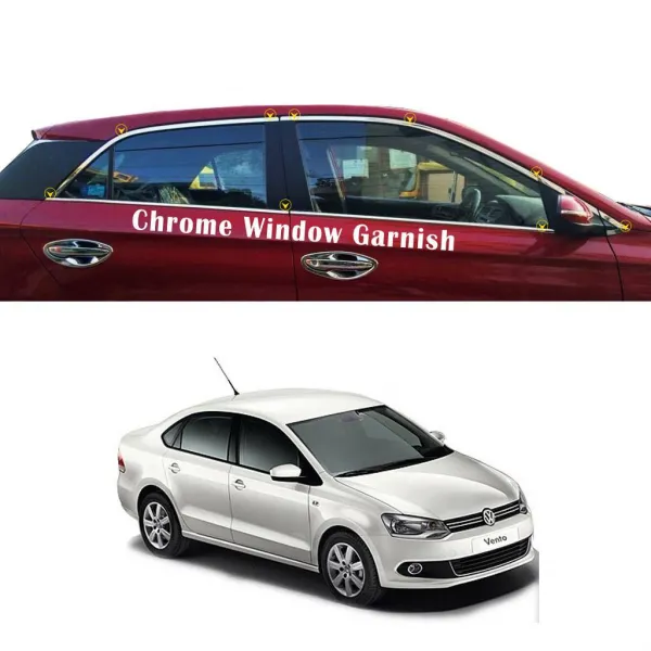 Volkswagen Vento Full Window Chrome Garnish Trims Volkswagen Vento Full Window Chrome Garnish Trims