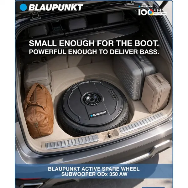 Blaupunkt ODx 350AW 11-Inch Active Spare Wheel Subwoofer | 350W RMS | 1100W Max