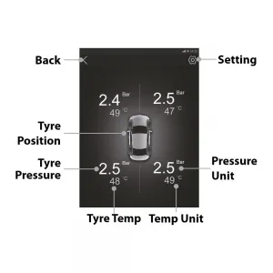 Blaupunkt TPMS In-Dash USB 4.2 | Wireless Tyre Pressure Monitoring System